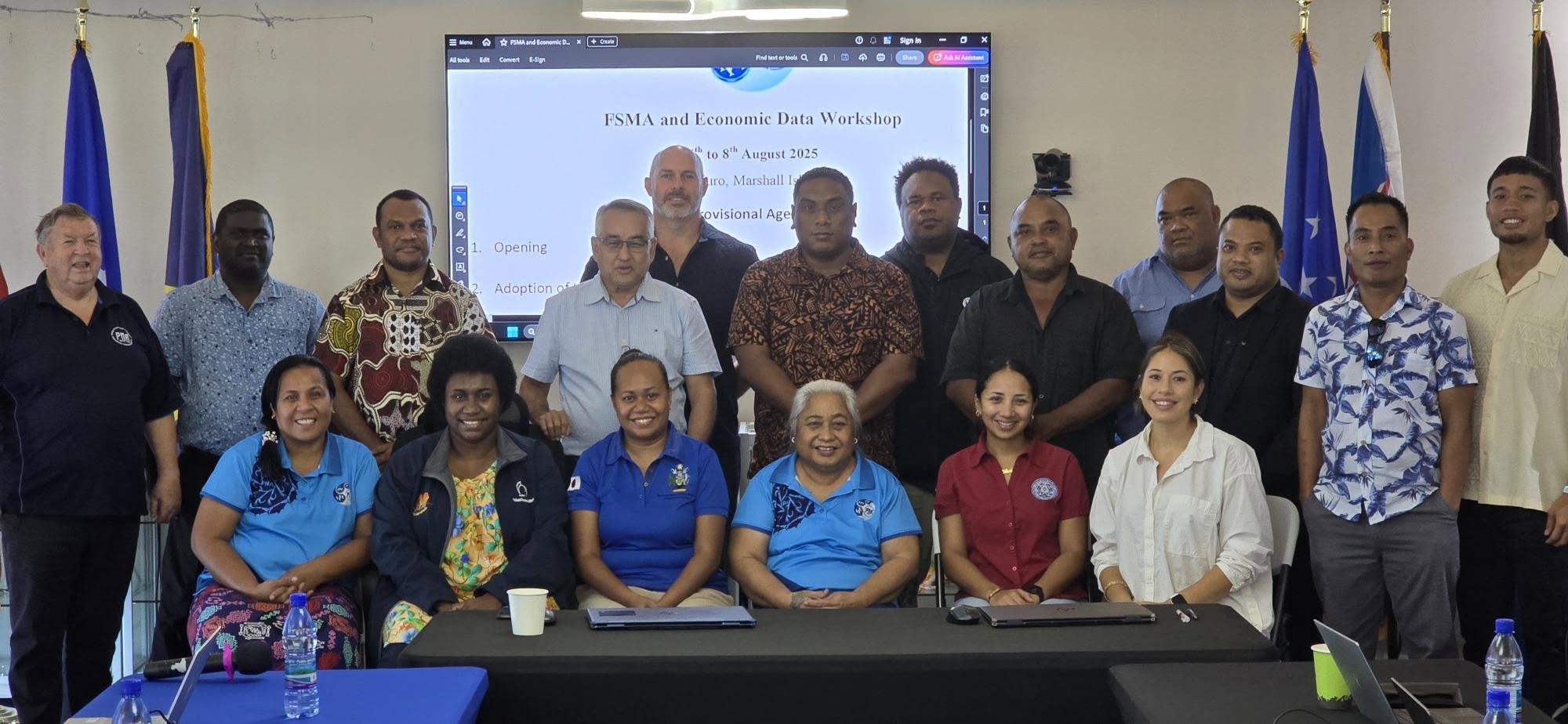 Kiribati Officers Join PNA Workshops on FSMA Review and Economic Data in Majuro